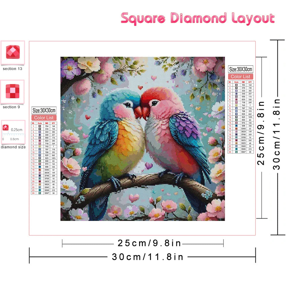 5D Parrot Diamond Painting