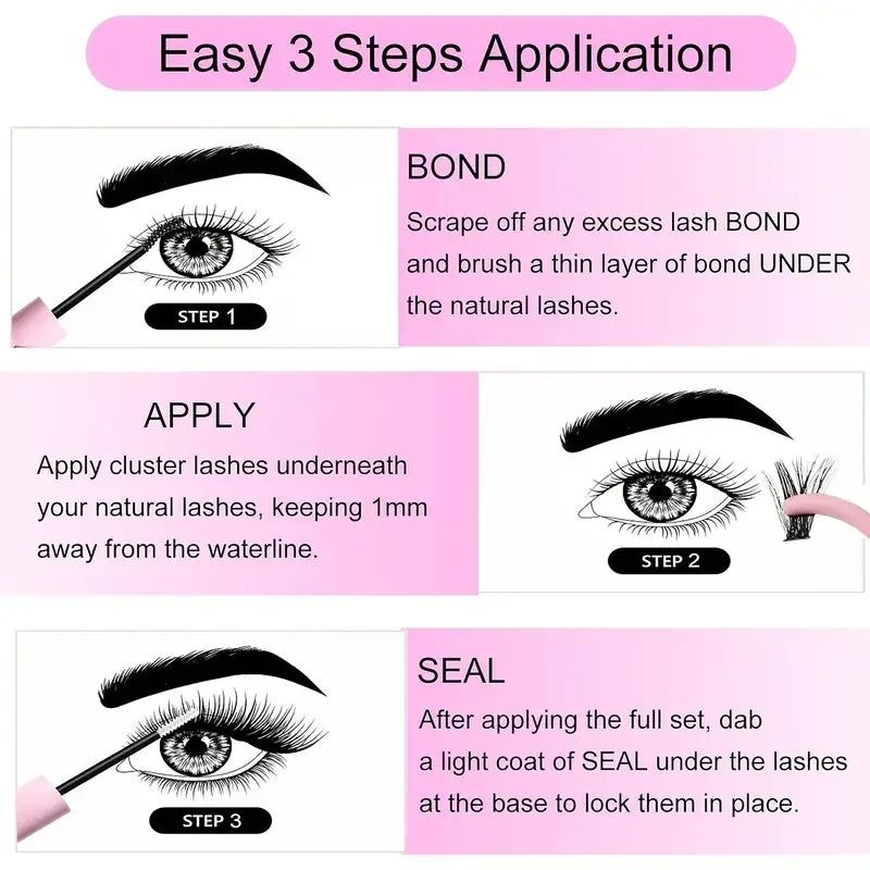 3Pcs Adhesive Eyelash
