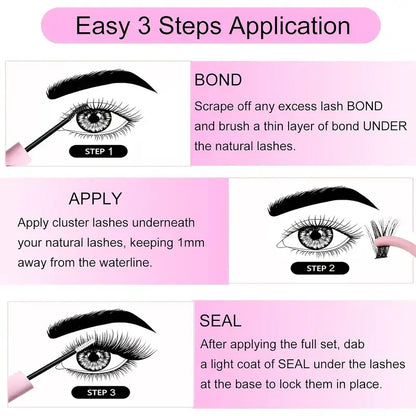 3Pcs Adhesive Eyelash
