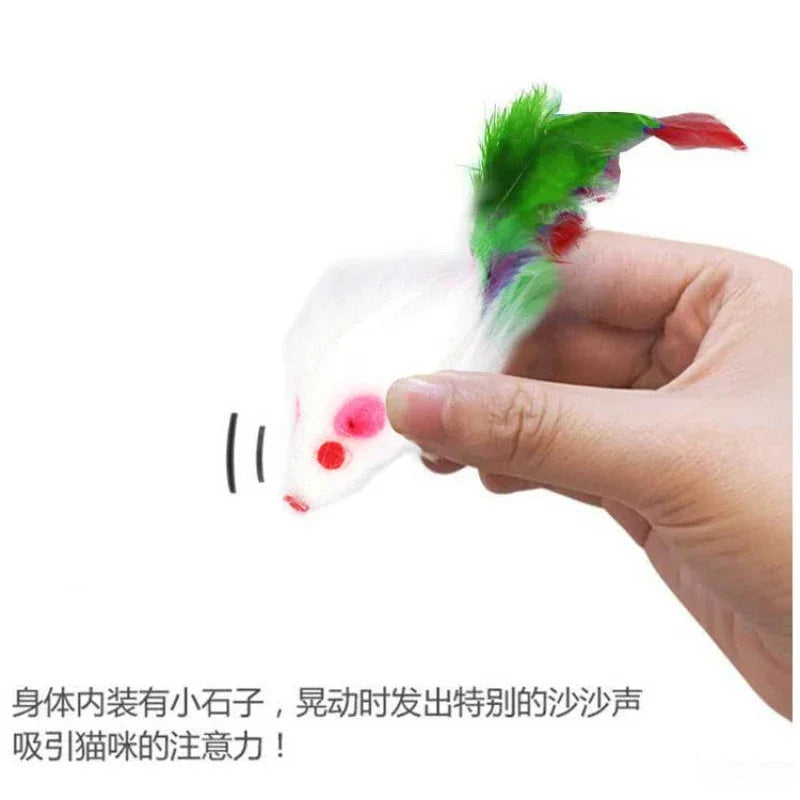 Feather Rainbow Ball Cat Toy