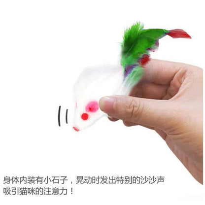 Feather Rainbow Ball Cat Toy