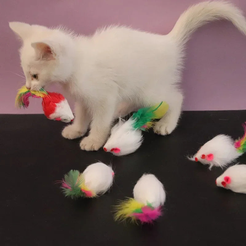 Feather Rainbow Ball Cat Toy
