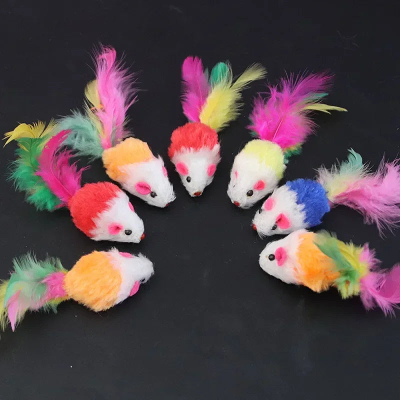 Feather Rainbow Ball Cat Toy