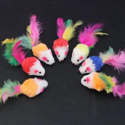Feather Rainbow Ball Cat Toy
