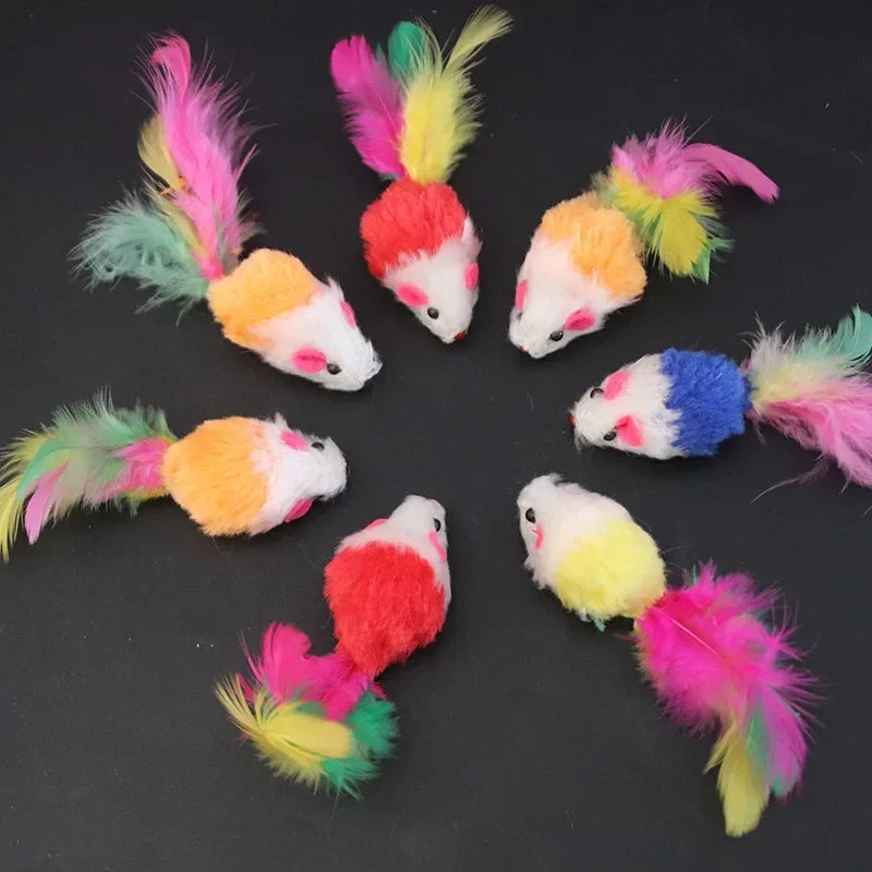 Feather Rainbow Ball Cat Toy
